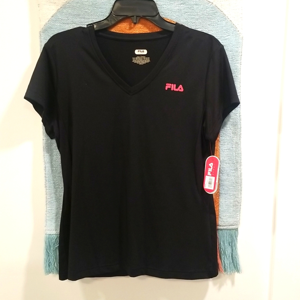 NWT Fila Women's black tee Size Large